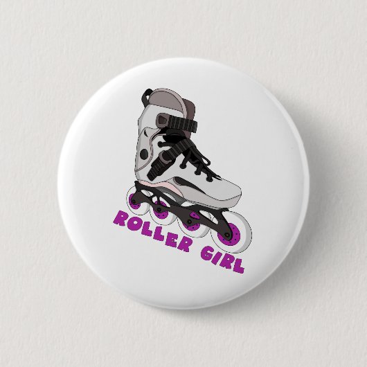 Roller Girl Ronde Button 5,7 Cm (Voorkant)