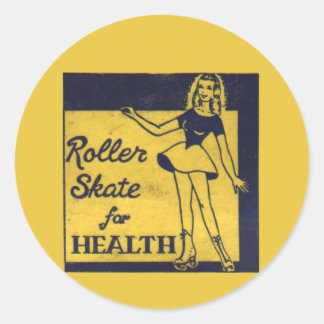 Roller Girl Ronde Sticker