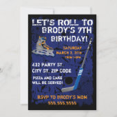 Roller Hockey Birthday, 5x7 Uitnodiging (Voorkant)