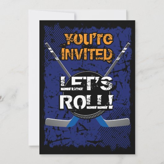 Roller Hockey Birthday, 5x7 Uitnodiging (Achterkant)