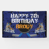 Roller Hockey Birthday Spandoek (Horizontaal)