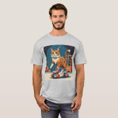 Roller Kat Schaats Night T-shirt (Voorkant volledig)