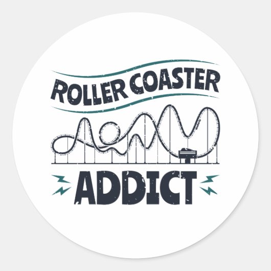 Roller Onderzetter Addict Ronde Sticker (Voorkant)