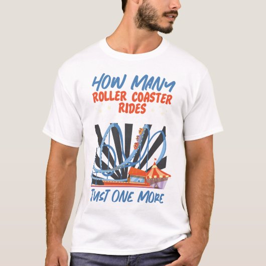 Roller Onderzetter Amusement Park Hoeveel Roller T-shirt (Voorkant)