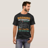 Roller Onderzetter Amusement Park Waarschuwing dez T-shirt (Voorkant volledig)