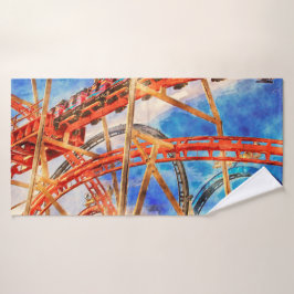 Roller onderzetter badhanddoek set bad handdoek