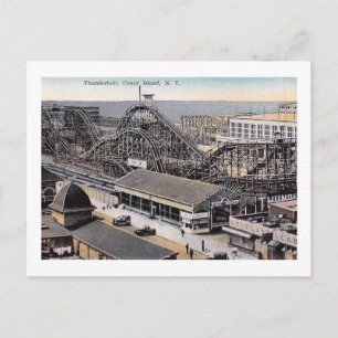 Roller Onderzetter, Coney Island, New York Vintage Briefkaart