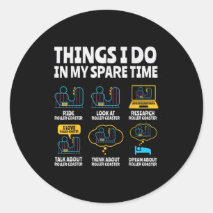 Roller Onderzetter Crew Amusement Park Fans Onderz Ronde Sticker