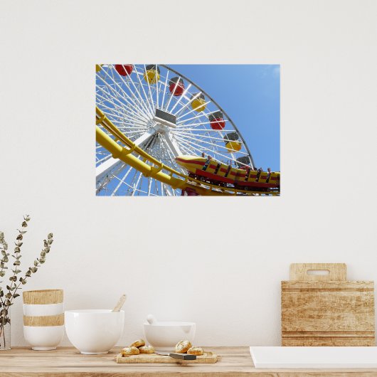 Roller Onderzetter Ferris Wheel Poster (Keuken)