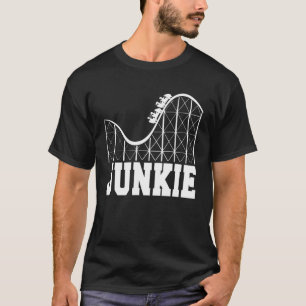 Roller onderzetter Junkie pretpark paardrijden T-shirt