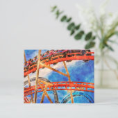 Roller onderzetter kleurrijk briefkaart (Staand voorkant)