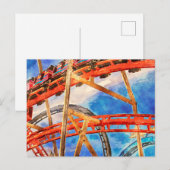 Roller onderzetter kleurrijk briefkaart (Voorkant / Achterkant)