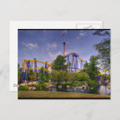 Roller onderzetter pretpark briefkaart (Voorkant / Achterkant)