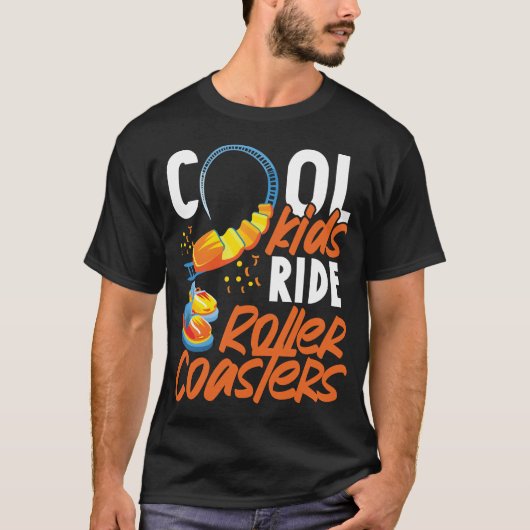 Roller Onderzetter pretpark Cool Kinder rit T-shirt (Voorkant)
