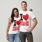 Roller Onderzetter pretpark Ik hou van Roller T-shirt (Unisex)