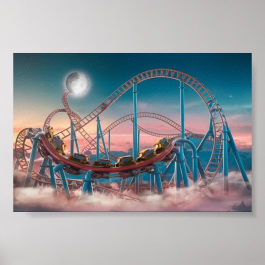 Roller onderzetter- Pretpark Poster (Voorkant)