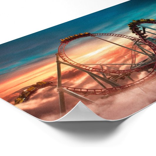 Roller onderzetter - pretpark poster (Hoek)