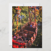 Roller Onderzetter pretpark verjaardagsuitnodiging Kaart (Voorkant)