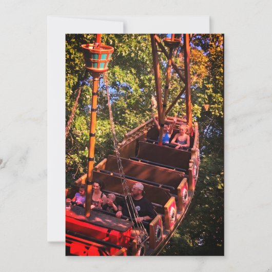 Roller Onderzetter pretpark verjaardagsuitnodiging Kaart (Voorkant)
