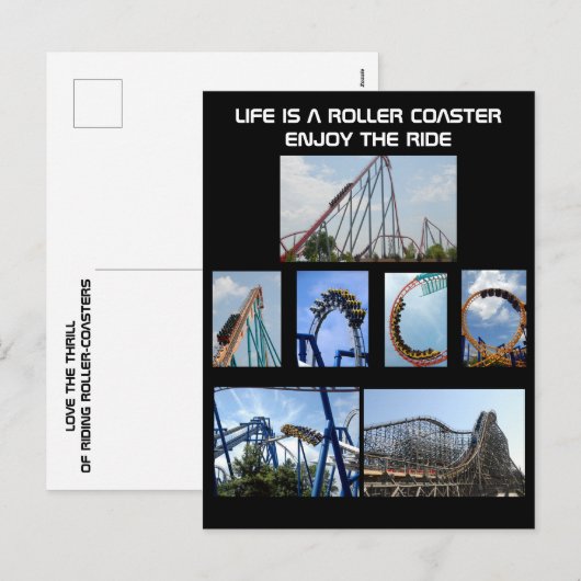 Roller Onderzetter Ride Poster Feestdagenkaart (Voorkant / Achterkant)