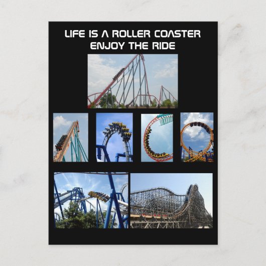 Roller Onderzetter Ride Poster Feestdagenkaart (Voorkant)