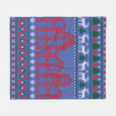 Roller Onderzetter Scene Ugly met kerstkeuken Fleece Deken (Voorkant (Horizontaal))