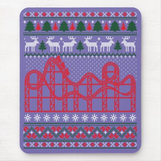 Roller Onderzetter Scene Ugly met kerstkeuken Muismat (Voorkant)