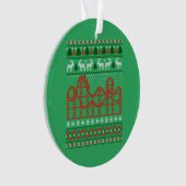 Roller Onderzetter Scene Ugly met kerstkeuken Ornament (voorkant)