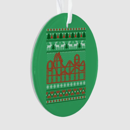 Roller Onderzetter Scene Ugly met kerstkeuken Ornament (voorkant)