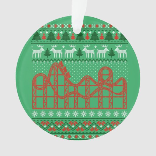 Roller Onderzetter Scene Ugly met kerstkeuken Ornament (voorkant)