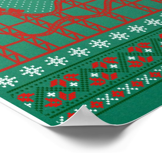 Roller Onderzetter Scene Ugly met kerstkeuken Poster (Hoek)