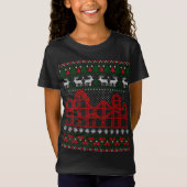Roller Onderzetter Scene Ugly met kerstkeuken T-shirt (Voorkant)