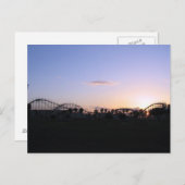 Roller Onderzetter Sunset Evening Briefkaart (Voorkant / Achterkant)