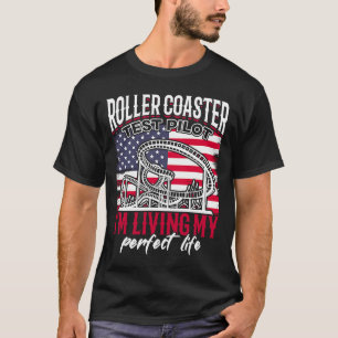 Roller Onderzetter Test Pilot  USA Vlagg Amusem T-shirt