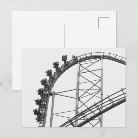 Roller Onderzetter X2 Six Flagers Magic Mountain Briefkaart (Voorkant / Achterkant)