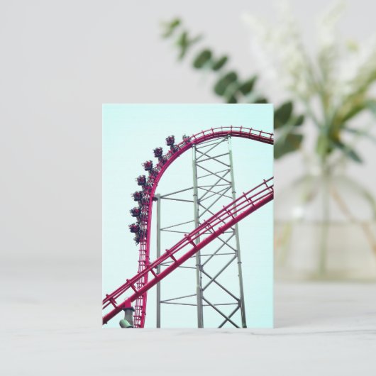 Roller Onderzetter X2 Six Flagers Magic Mountain Briefkaart (Staand voorkant)