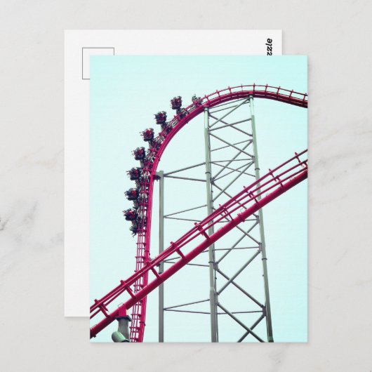 Roller Onderzetter X2 Six Flagers Magic Mountain Briefkaart (Voorkant / Achterkant)