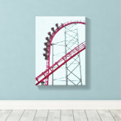 Roller Onderzetter X2 Six Flagers Magic Mountain Canvas Afdruk (Insitu (Houten vloer))