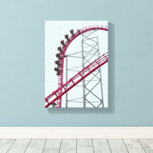 Roller Onderzetter X2 Six Flagers Magic Mountain Canvas Afdruk (Insitu (Houten vloer))