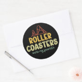 Roller Onderzetters zijn mijn favoriete avonturenp Ronde Sticker (Envelop)