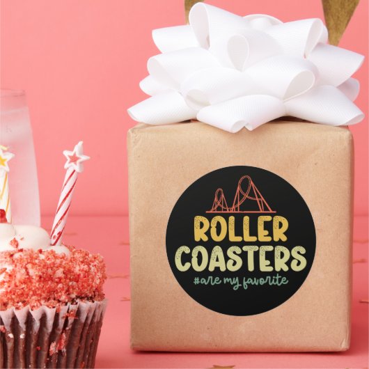 Roller Onderzetters zijn mijn favoriete avonturenp Ronde Sticker (Feest)