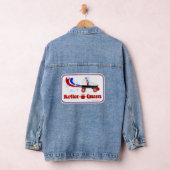 Roller Queen Fun Skate Logo Slogan Kunst Denim Jacket (Hangar)