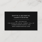 Roller rode verf, schilder en decorator visitekaartje (Achterkant)