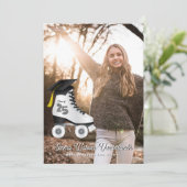 Roller Schaats Afstuderen aankondiging (Staand voorkant)