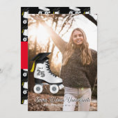 Roller Schaats Afstuderen aankondiging (Voorkant / Achterkant)