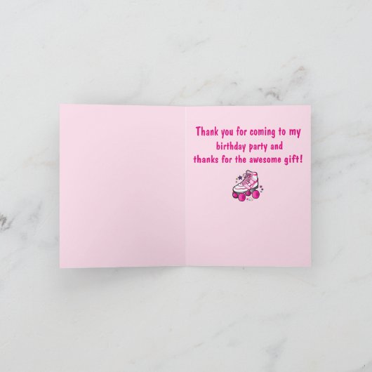 Roller Schaats Bedankt voor Coming to Party en Gif (Binnen)