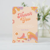 Roller Schaats Birthday Hartelijk dank Bedankkaart (Staand voorkant)