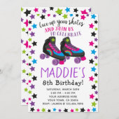 Roller Schaats Birthday Uitnodiging (Voorkant / Achterkant)