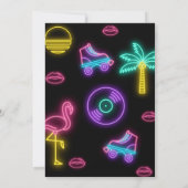 Roller Schaats Birthday Uitnodiging (Achterkant)