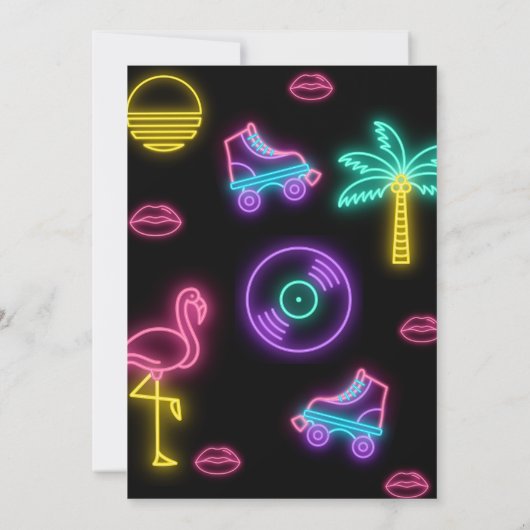 Roller Schaats Birthday Uitnodiging (Achterkant)